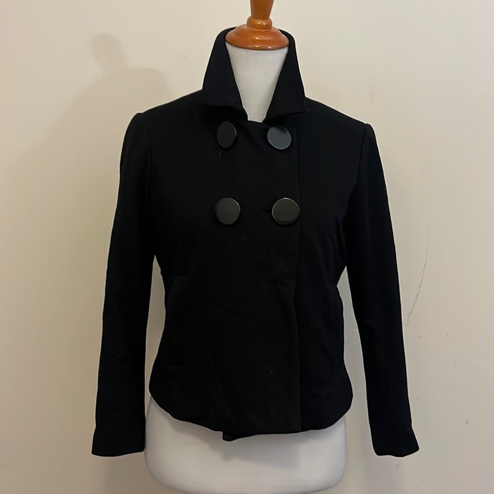 Sandro Women Black Jacket Petite Medium